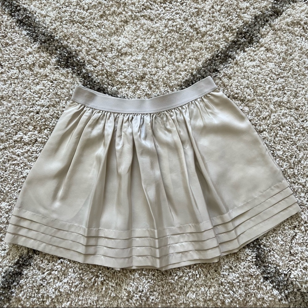 BCBGMaxAzria Sulvie Silk Skirt Cloud Gray